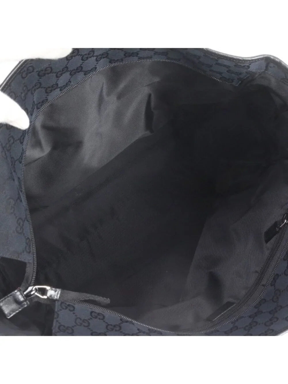 Gucci GG Canvas Leather Tote Shoulder Business Black